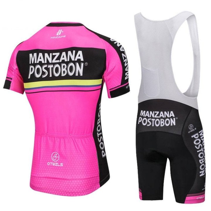 Equipación de Ciclismo Manzana Postobón: Conjunto Corto de Calidad para tus Rutas