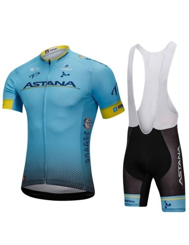 Equipación de Ciclismo Astana: Conjunto Corto a Buen Precio
