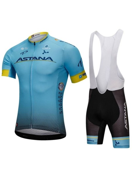 Equipación de Ciclismo Astana: Conjunto Corto a Buen Precio