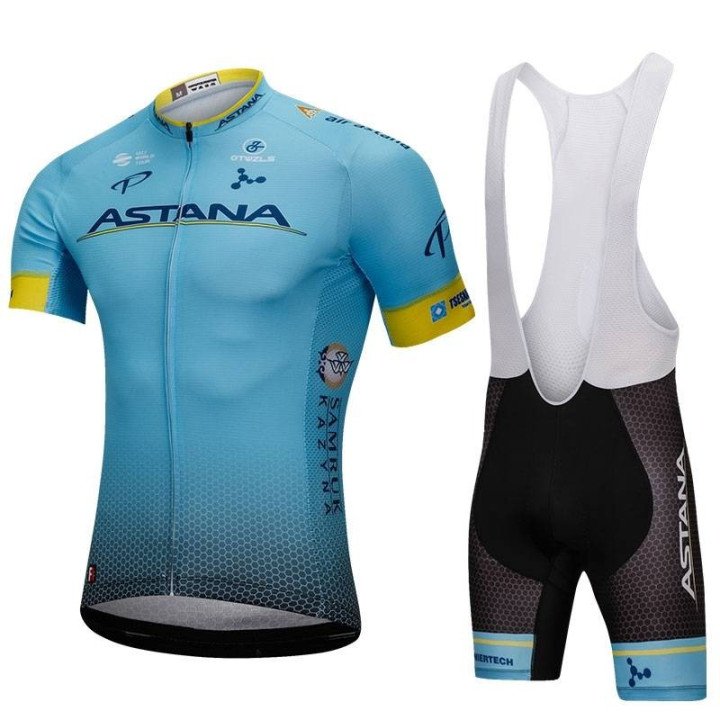 Equipación de Ciclismo Astana: Conjunto Corto a Buen Precio