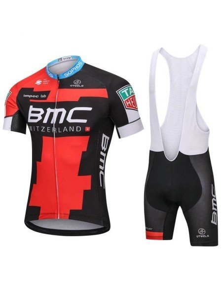 Equipación de Ciclismo BMC: Conjunto Corto para Pedalear Cómodo