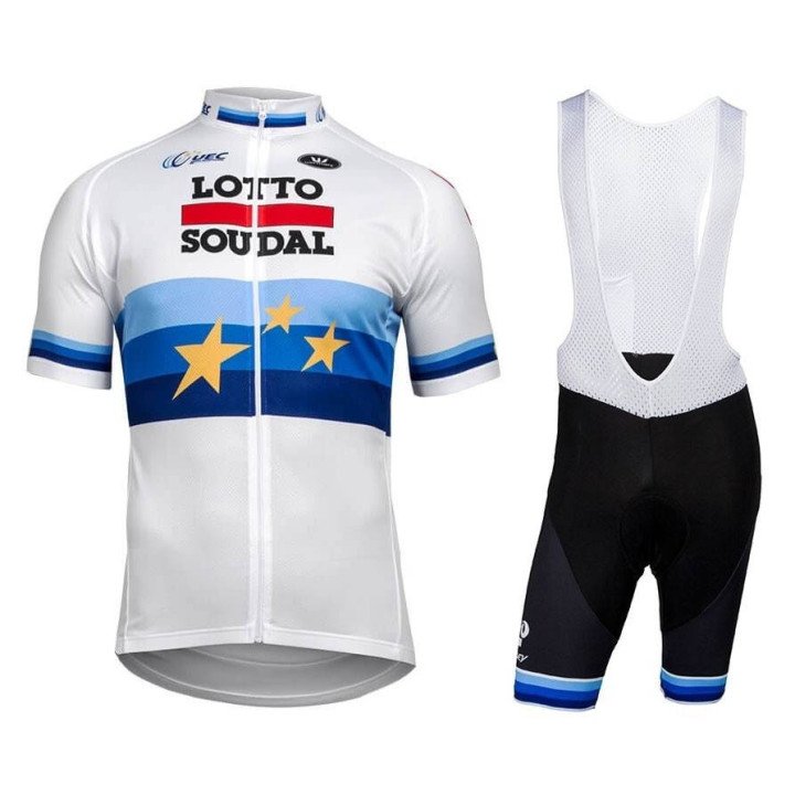 Equipación de Ciclismo Lotto European Champion para Pedalear Cómodo