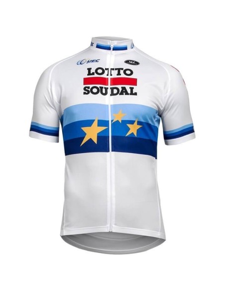 Equipación de Ciclismo Lotto European Champion para Pedalear Cómodo