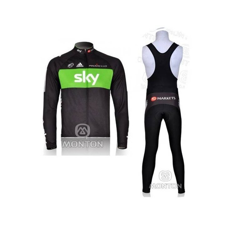Ropa de ciclismo de invierno con tirantes SKY para estar cómodo en cada pedalada