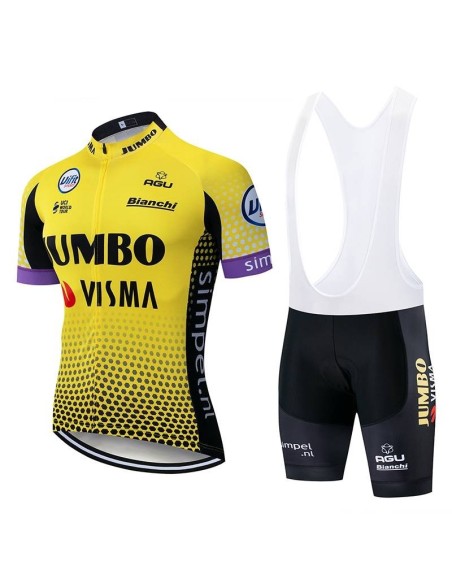 Ropa de Ciclismo JUMBO Visma: Conjunto Corto para Tu Aventura sobre Ruedas