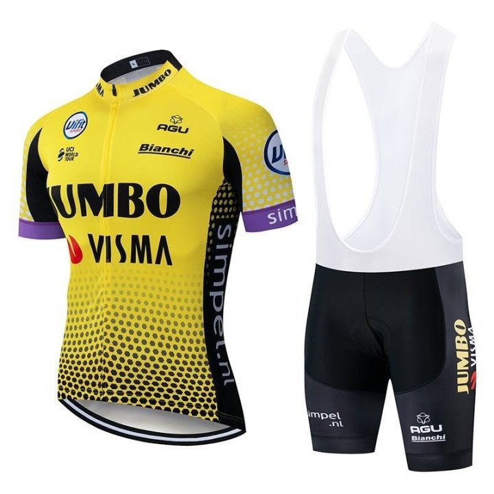 Ropa de Ciclismo JUMBO Visma: Conjunto Corto para Tu Aventura sobre Ruedas