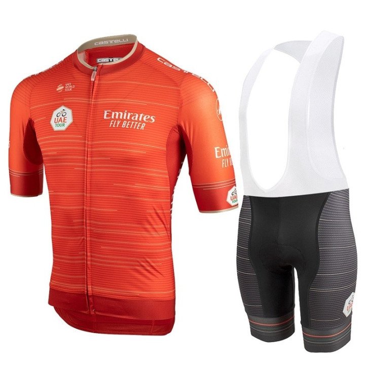 Equipación Castelli UAE TOUR: Conjunto Corto de Ciclismo Ideal