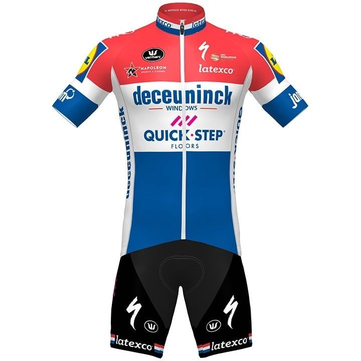 Equipación de ciclismo DECEUNINCK QUICK-STEP para el campeón holandés