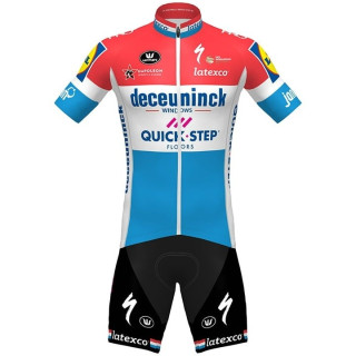 Equipación de Ciclismo DECEUNINCK QUICK-STEP Campeón de Luxemburgo, Conjunto Corto Ideal para Ti