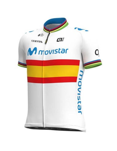 Equipación de ciclismo Movistar Team, campeón de España en conjunto corto