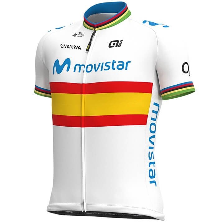 Equipación de ciclismo Movistar Team, campeón de España en conjunto corto