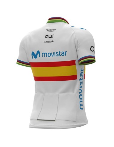 Equipación de ciclismo Movistar Team, campeón de España en conjunto corto