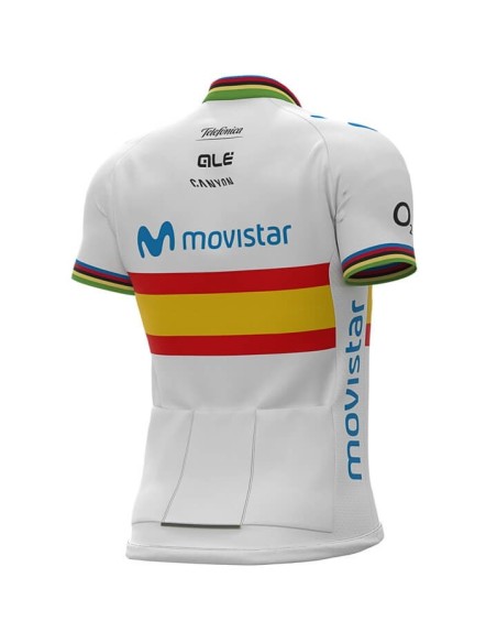 Equipación de ciclismo Movistar Team, campeón de España en conjunto corto