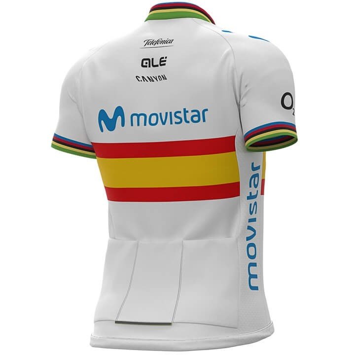 Equipación de ciclismo Movistar Team, campeón de España en conjunto corto