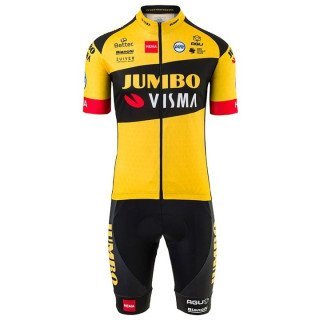 Equipación de Ciclismo JUMBO-VISMA: Conjunto Corto para Rodar Cómodamente