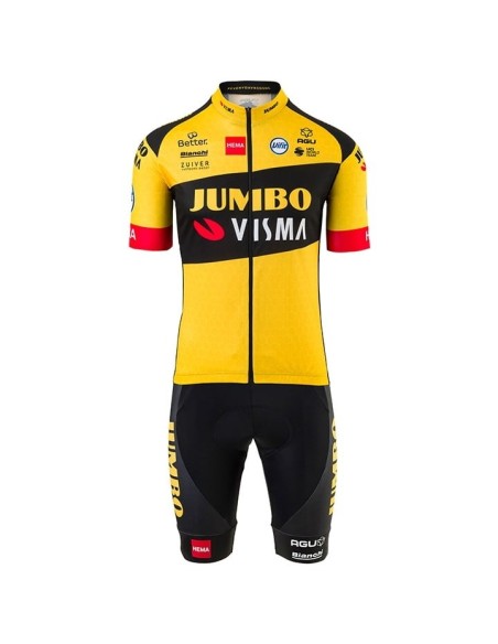 Equipación de Ciclismo JUMBO-VISMA: Conjunto Corto para Rodar Cómodamente