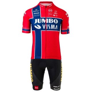 Equipación Ciclismo JUMBO-VISMA: Conjunto Corto para el Campeón Noruego