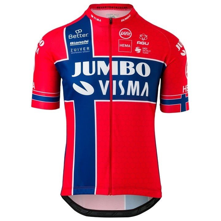 Equipación Ciclismo JUMBO-VISMA: Conjunto Corto para el Campeón Noruego