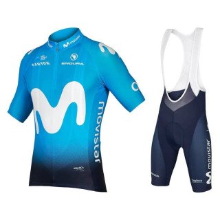 Equipación de Ciclismo Movistar: Conjunto Corto para Pedalear Cómodo