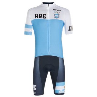 Equipación de ciclismo corta con tirantes ARGENTINIAN al mejor precio