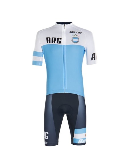 Equipación de ciclismo corta con tirantes ARGENTINIAN al mejor precio