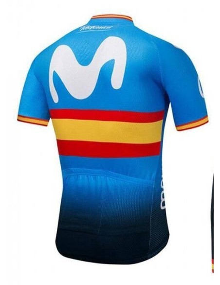 Maillot corto Movistar: comodidad y estilo para tus rutas en bicicleta