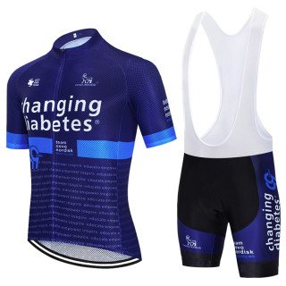 Ropa de ciclismo de verano con tirantes del equipo Changing Diabetes Team Novo Nordisk
