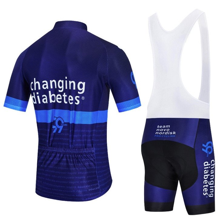 Ropa de ciclismo de verano con tirantes del equipo Changing Diabetes Team Novo Nordisk