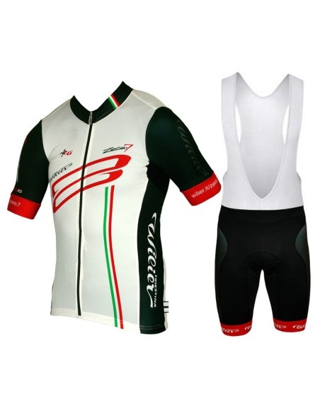 Equipación corta con tirante Wilier para ciclistas en 2023