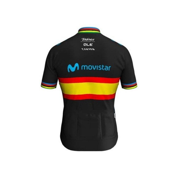 Maillot corto Movistar para ciclistas que buscan comodidad y estilo