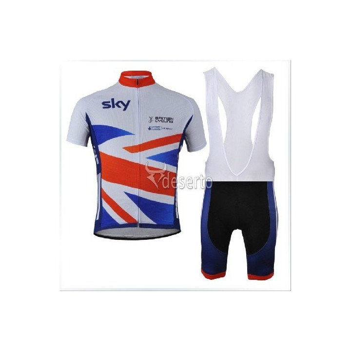 Equipación corta de ciclismo british-sky al mejor precio