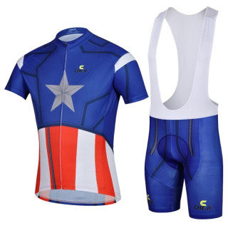Equipación corta de ciclismo Captain America a buen precio