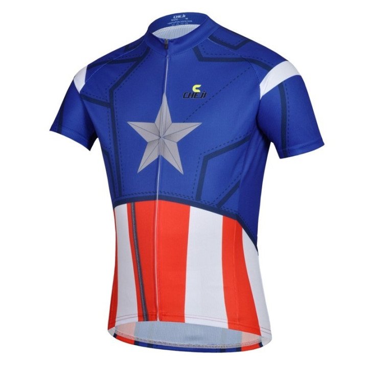 Equipación corta de ciclismo Captain America a buen precio