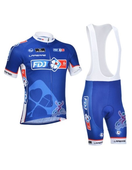 Equipación corta fdj 2023 para ciclistas a buen precio