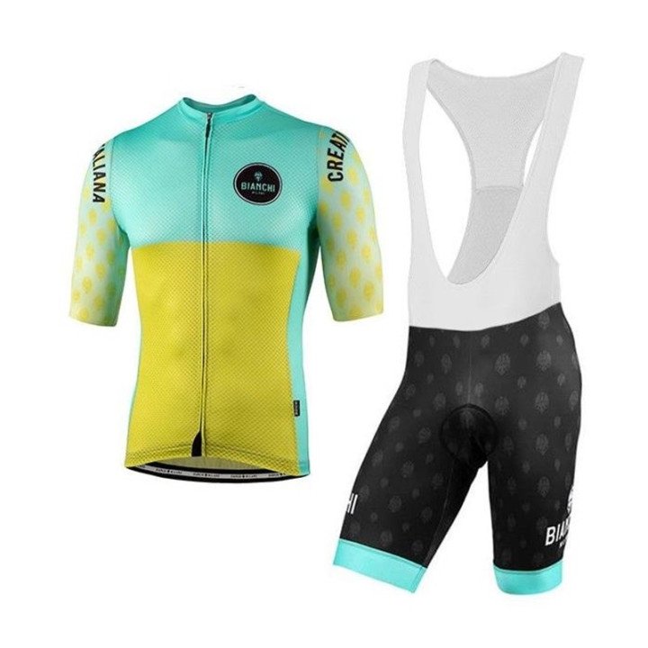 Equipación corta Bianchi para ciclistas que buscan comodidad y estilo