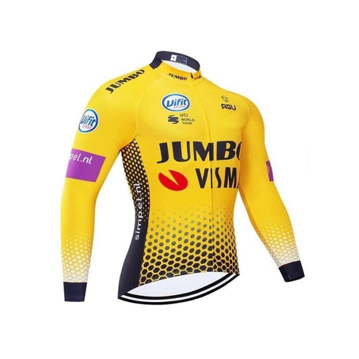 Maillot térmico Jumbo Visma para ciclistas: comodidad y estilo